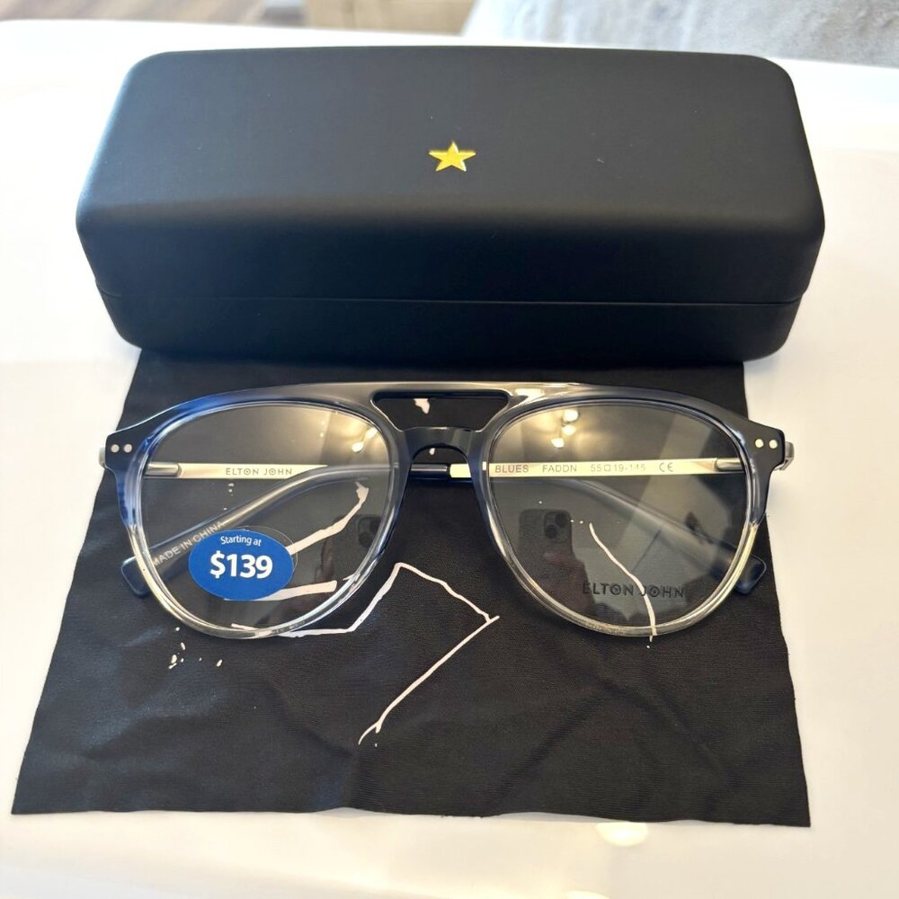 Elton John blue light glasses